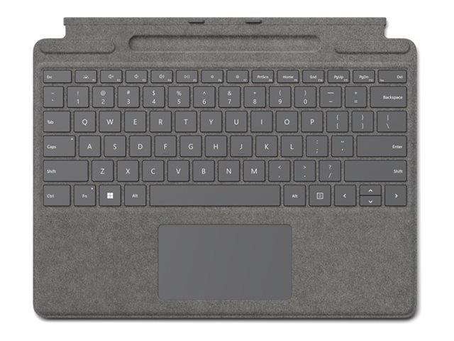 Microsoft Surface Pro Signature Keyboard - Keyboard - with accelerometer, trackpad, Surface Slim Pen 2 storage and charging tray - platinum - commercial