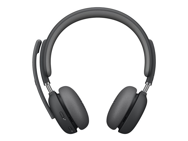 Logitech Zone Wireless 2 UC - Headset - on-ear - Bluetooth - wireless - active noise cancelling - USB-C via Bluetooth adapter - graphite - Optimised for UC
