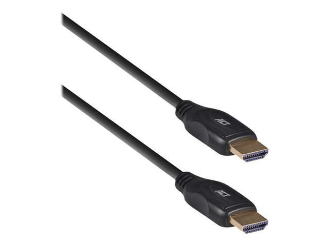 ACT - Hoge snelheid - HDMI-kabel - HDMI male naar HDMI male - 1.5 m - beschermd - zwart - gevormd, ondersteunt 4K60Hz (3840 x 2160)