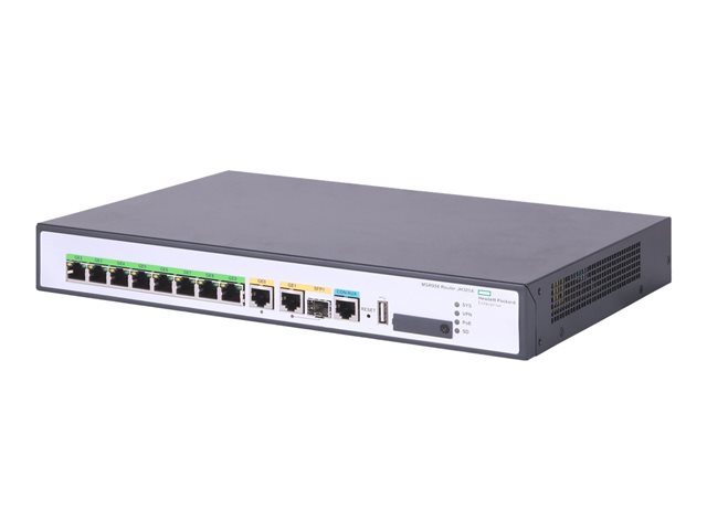 HPE FlexNetwork MSR958 PoE - Router - 8-port switch - GigE - WAN ports: 2 - rack-mountable