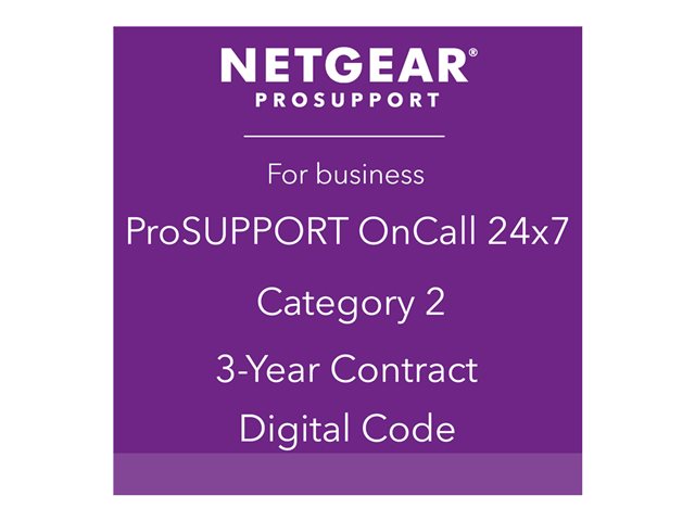 NETGEAR ProSupport OnCall 24x7 Category 2 - Technical support - phone consulting - 3 years - 24x7