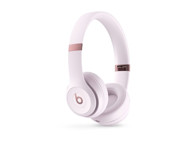 Beats Solo 4 - Headphones with mic - on-ear - Bluetooth - wireless - 3.5 mm jack, USB-C - noise isolating - pink cloud