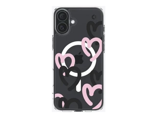 Spigen iPhone 16 Ultra Hybrid MagFit Hearts Black Pink
