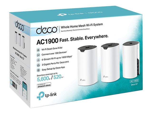 TP-Link Deco S7 V1.6 - Wi-Fi system - (3 routers) - mesh 1GbE - Wi-Fi 5 - Dual Band