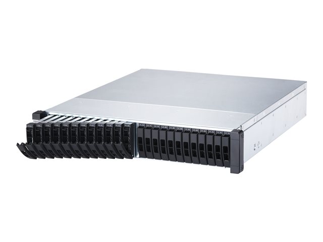QNAP ES2486dc - NAS server - 24 bays - rack-mountable - SAS 12Gb/s - RAID RAID 0, 1, 5, 6, 10, 50, JBOD, 60, RAID TP - RAM 96 GB - Gigabit Ethernet / 10 Gigabit Ethernet - iSCSI support - 2U