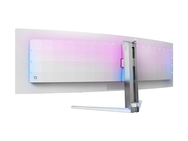 Philips Evnia 8000 49M2C8900 - OLED monitor - gaming - curved - 49\" (48.9\" viewable) - 5120 x 1440 Dual Quad HD @ 240 Hz - 1000 cd/m² - 15000000:1 - DisplayHDR 400 True Black - 0.03 ms - 2xHDMI, DisplayPort, USB-C - speakers - textured white