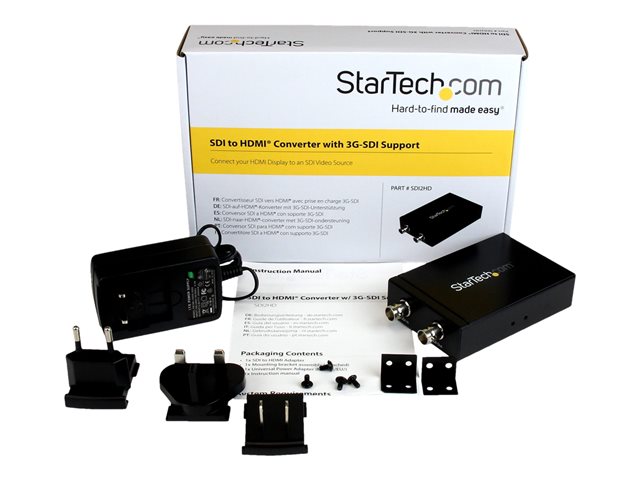 StarTech.com SDI to HDMI Converter - 3G SDI to HDMI Adapter with SDI Loop Through Output - SDI to HDMI Audio/Video Adapter - 755ft (230m) (SDI2HD) - Video converter - 3G-SDI - HDMI, 3G-SDI - black