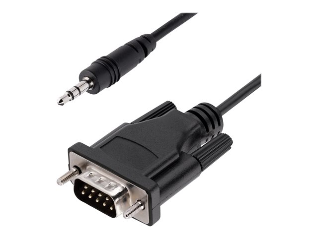 StarTech.com 3ft (1m) DB9 to 3.5mm Serial Cable for Serial Device Configuration, RS232 DB9 Male to 3.5mm Cable for Calibrating Projectors, Digital Signage, and/or TVs via Audio Jack - Al-Mylar EMI Shielding (9M351M-RS232-CABLE) - Serial cable - DB-9