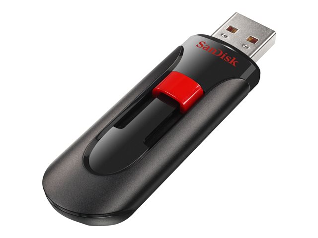 SanDisk Cruzer Glide - USB flash drive - 256 GB - USB 2.0 - black, red