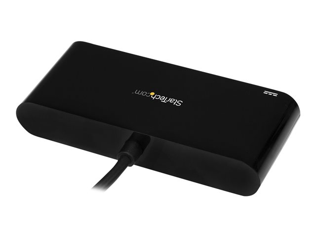 StarTech.com 3 Port USB-C Hub with Gigabit Ethernet & 60W Power Delivery Passthrough Laptop Charging, USB-C to 3x USB-A (USB 3.0 SuperSpeed 5Gbps), USB 3.1/USB 3.2 Gen 1 Type-C Adapter Hub - Windows/macOS/Linux (HB30C3AGEPD) - Hub - 3 x SuperSpeed USB 3.0 + 1 x 10/100/1000 - desktop