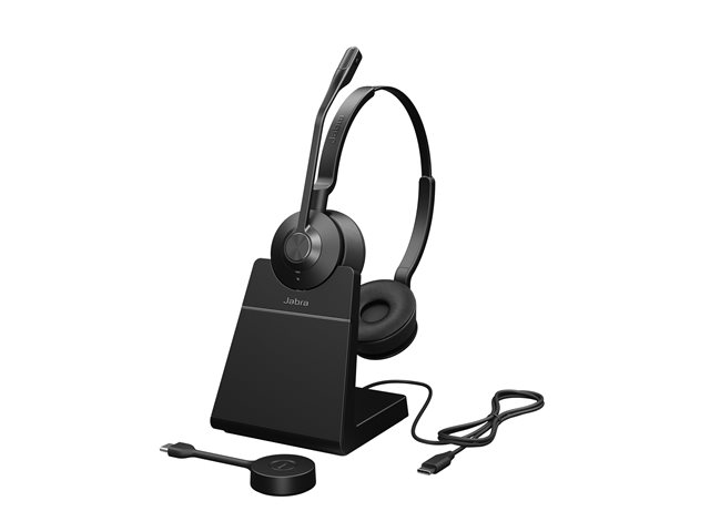 Jabra Engage 55 SE Stereo - Headset - on-ear - DECT - wireless - USB-C via DECT adapter - UC certified