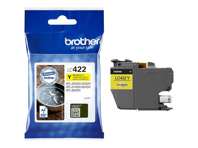 Brother LC422Y - Yellow - original - ink cartridge - for Brother MFC-J5340DW, MFC-J5340DWE, MFC-J5345DW, MFC-J5740DW, MFC-J6540DW, MFC-J6940DW