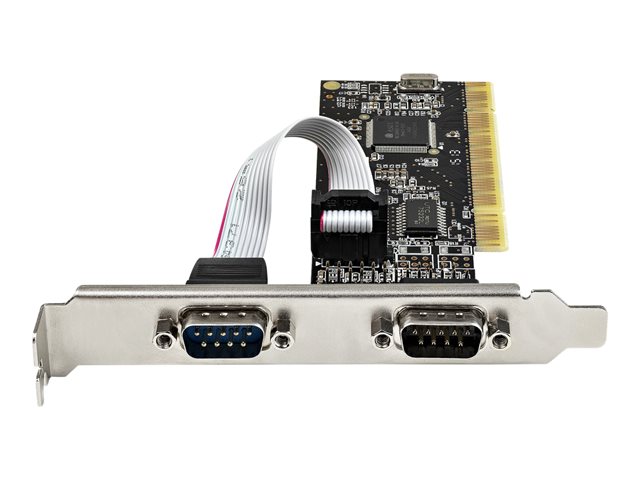 StarTech.com PCI Serial Parallel Combo Card with Dual Serial RS232 Ports (DB9) & 1x Parallel LPT Port (DB25), PCI Combo Adapter Card, PCI Expansion Card Controller, PCI to Printer Card - PCI Serial & Parallel Card (PCI2S1P2) - Serial adapter - PCIe low profile - RS-232 x 2 - black