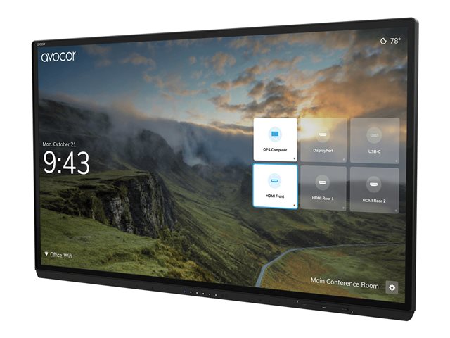 Avocor AVG-6560 - 65\" Diagonal Class G Series LED-backlit LCD display - interactive - with touchscreen (multi touch) - 4K UHD (2160p) 3840 x 2160 - direct-lit LED