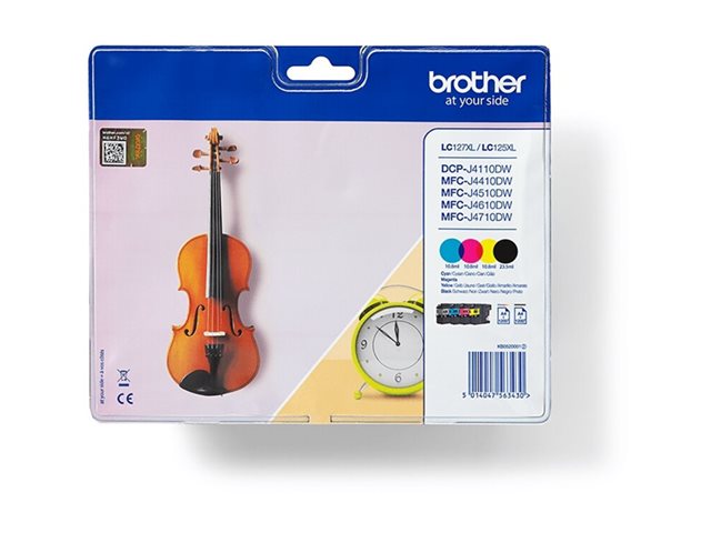 Brother LC127XL Value Pack - 4-pack - high capacity - black, yellow, cyan, magenta - original - blister - ink cartridge - for Brother DCP-J4110DW, MFC-J4410DW, MFC-J4510DW, MFC-J4610DW, MFC-J4710DW