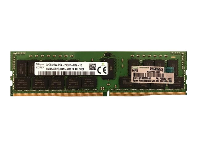HPE SmartMemory - DDR4 - 32 GB - DIMM 288-pin - 2933 MHz / PC4-23400 - CL21 - 1.2 V - registered - ECC
