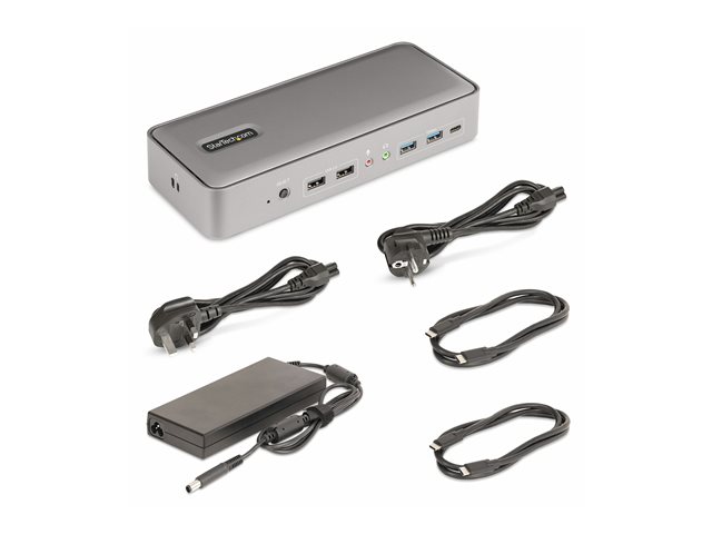StarTech.com Dual-Laptop USB-C KVM Docking Station, Dual Monitor 4K 60Hz DisplayPort Dock, 5-Port USB Hub, GbE, 90W/45W Power Delivery to Two Laptops, Windows/Mac, 2-Host KVM Dock - Docking station - USB-C 3.2 Gen 2 - 2 x DP - 1GbE - TAA Compliant