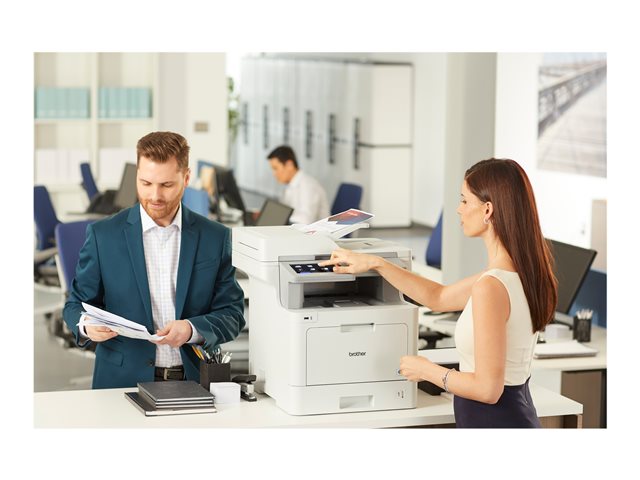 Brother MFC-L9570CDW - Multifunction printer - colour - laser - 215.9 x 355.6 mm (original) - A4/Legal (media) - up to 31 ppm (copying) - up to 31 ppm (printing) - 300 sheets - 33.6 Kbps - USB 2.0, Gigabit LAN, Wi-Fi(n), USB host, NFC