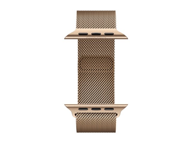 Apple Watch Series 11 GPS + Cellular 46mm Gold Titanium Case with Gold Milanese Loop - S/M