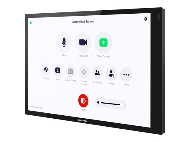 Crestron Flex UC-C100-PRO-Z-WM - For Zoom Rooms - Integrator Kit - video conferencing kit (touchscreen console, mini-PC) - Zoom Certified - black - power adapter included