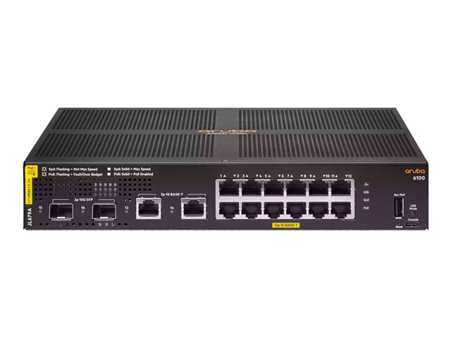 Aruba 6100 12G CL4 2SFP+ 139W Swch US en