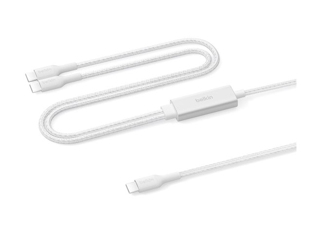 BoostCharge Pro 140W Dual USB-C Cable, 1.5m, White