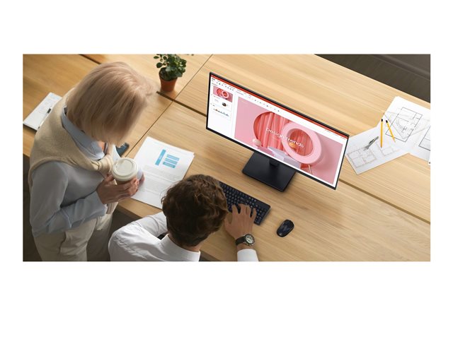 Samsung Essential S3 S27D302GAU - S30GD Series - LED monitor - 27\" - 1920 x 1080 Full HD (1080p) @ 100 Hz - IPS - 250 cd/m² - 1000:1 - 5 ms - HDMI, VGA - black