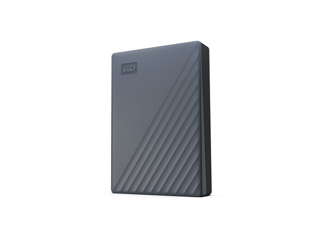 WD My Passport WDBRMD0040BGY-WESN - Hard drive - encrypted - 4 TB - external (portable) - USB 3.2 Gen 1 - 256-bit AES - silicon grey