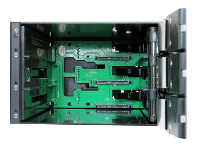 StarTech.com 3-Bay Hot Swap Backplane for 3.5in SAS II/SATA III - 6 Gbps HDD - Aluminum Trayless Mobile Rack Backplane (HSB3SATSASBA) - Storage mobile rack - 2.5\" - black - for P/N: 25SAT35HDD, PEXMSATA3422, PEXMSATA343