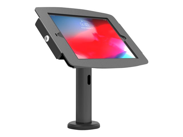 Compulocks iPad Pro 12.9\" (3 - 6th Gen) Space Enclosure Tilting Stand 4\" - Mounting kit (enclosure, pole stand) - for tablet - lockable - high-grade aluminium - black - screen size: 12.9\" - for Apple 12.9-inch iPad Pro (3rd generation, 4th generation