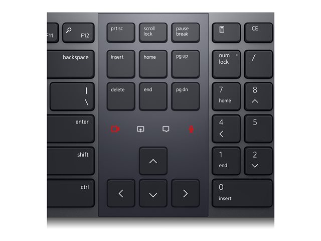 Dell Premier KB900 - Keyboard - collaboration - backlit - wireless - 2.4 GHz, Bluetooth 5.1 - QWERTZ - Swiss - graphite - with 3 years NBD Advance Exchange