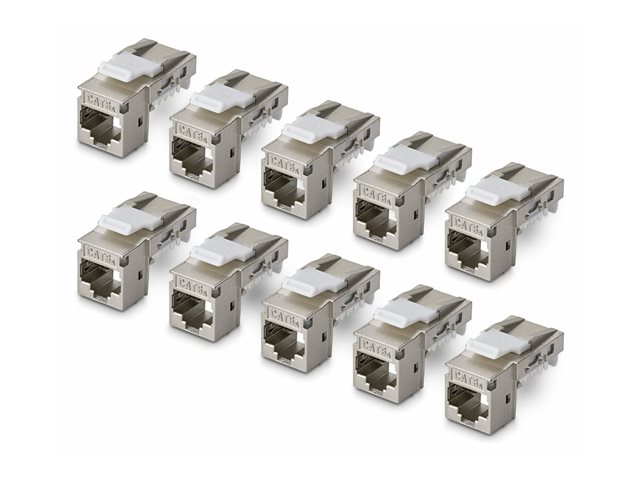 Cat6a Keystone Jack 10-Pack 90-Deg
