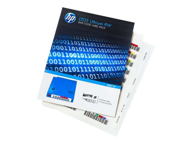 HPE LTO-5 Ultrium RW Bar Code Label Pack - Bar code labels - for HPE MSL2024, MSL4048, MSL8096, LTO-5 Ultrium, StoreEver MSL4048 LTO-5, MSL6480