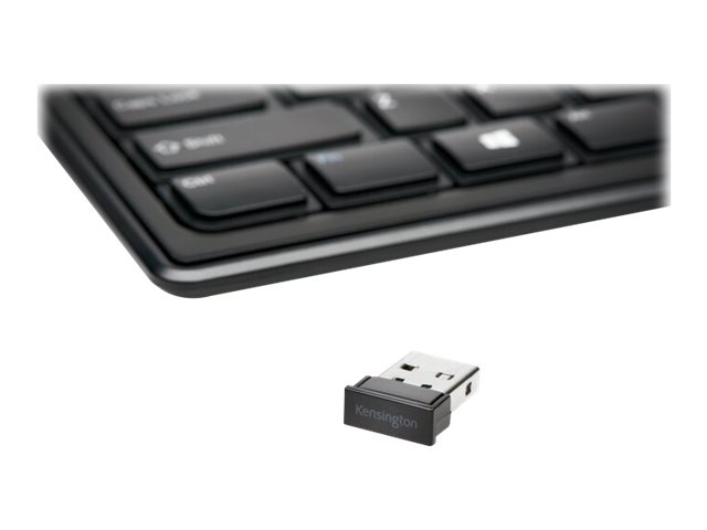 Kensington Advance Fit Ultra-Slim - Keyboard - wireless - 2.4 GHz - French - black