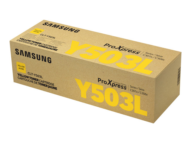 Samsung CLT-Y503L - High Yield - yellow - original - toner cartridge (SU491A) - for ProXpress SL-C3010DW, SL-C3010ND, SL-C3060FR, SL-C3060FW, SL-C3060ND