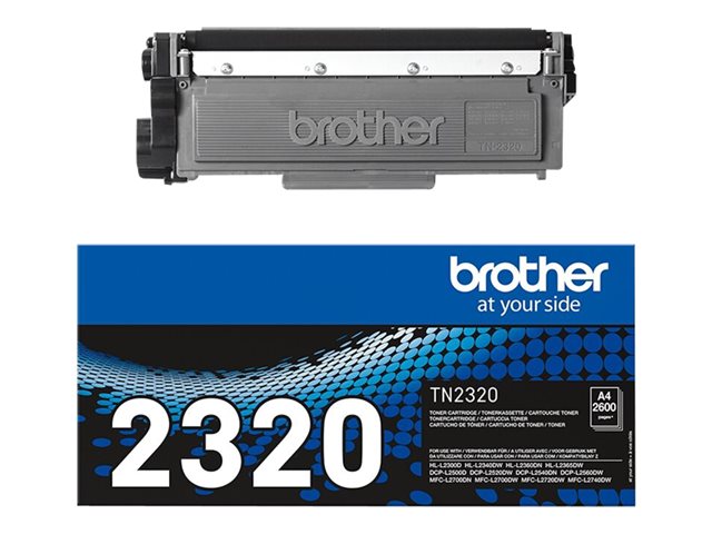 Brother TN2320 - Black - original - toner cartridge - for Brother DCP-L2500, L2520, L2560, HL-L2300, L2340, L2360, L2365, MFC-L2700, L2720, L2740