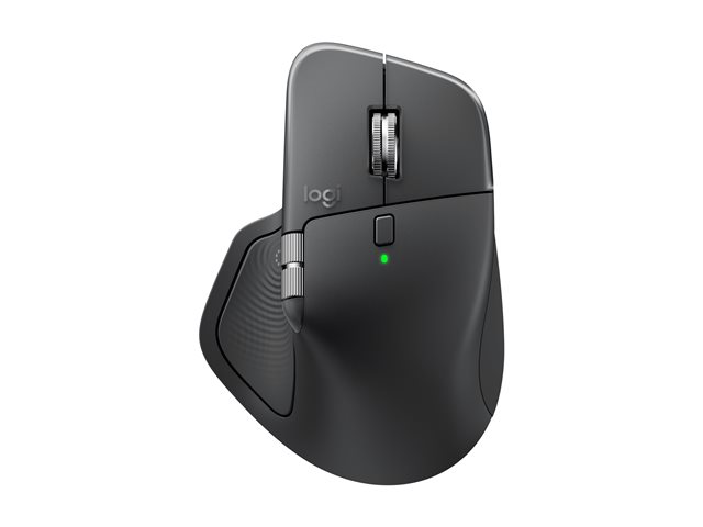 Logitech MX Master 4 - Mouse - 8 buttons - wireless - Bluetooth, 2.4 GHz - USB wireless receiver - graphite