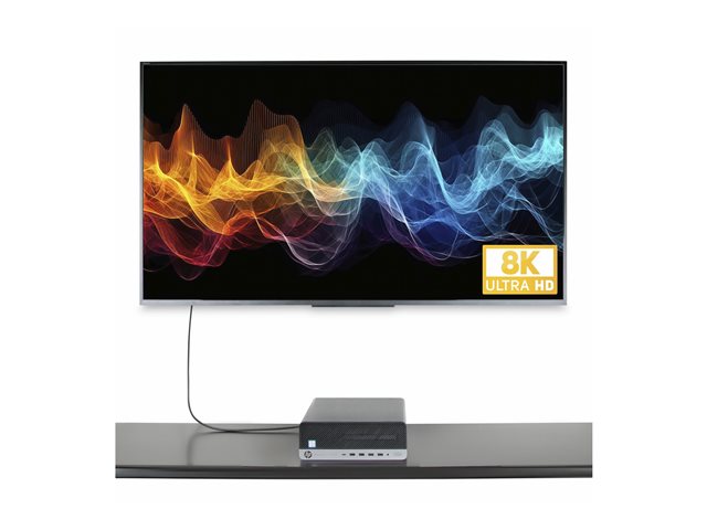 StarTech.com 6ft (2m) DisplayPort to HDMI Adapter Cable, 8K 60Hz, 4K 144Hz, HDR10, DP 1.4 to HDMI 2.1 Active Video Converter, DisplayPort Desktop to HDMI Monitor, M/M - DisplayPort to HDMI Cord (133DISPLAYPORTHDMI21) - Adapter cable - DisplayPort mal