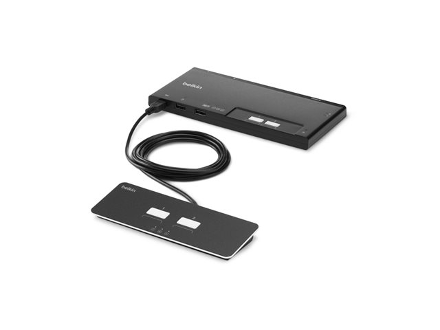 Belkin Modular Secure Dual Head - KVM switch - 2 x KVM port(s) - 1 local user - desktop - TAA Compliant