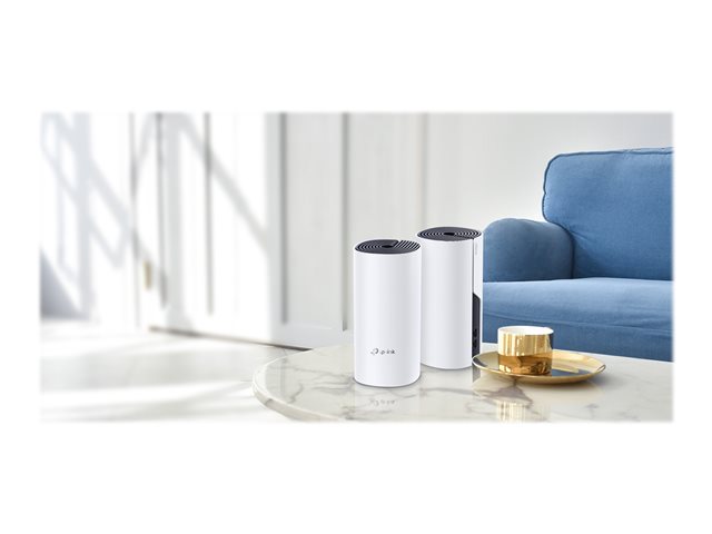 TP-Link Deco P9 - V2 - powerline adapter - (2 routers) - up to 370 sq.m - mesh 2-port switch - 1GbE, HomePlug AV (HPAV), HomePlug AV (HPAV) 2.0 - WAN ports: 2 - Wi-Fi 5 - Dual Band