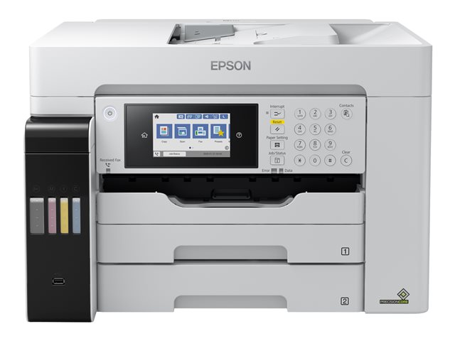 Epson EcoTank Pro ET-16680 - Multifunction printer - colour - ink-jet - A3 (media) - up to 25 ppm (printing) - 550 sheets - 33.6 Kbps - USB 2.0, LAN, Wi-Fi(ac), USB host