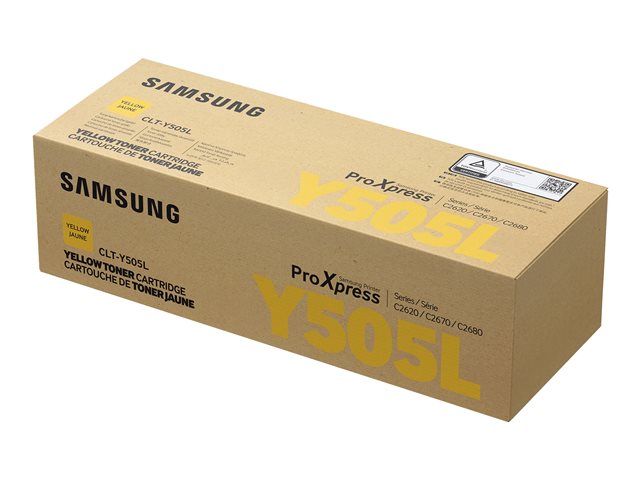 Samsung CLT-Y505L - High Yield - yellow - original - toner cartridge (SU512A) - for ProXpress SL-C2620DW, SL-C2670FW, SL-C2680FX
