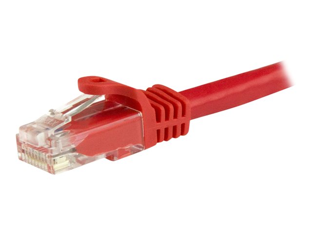 StarTech.com 1.5m CAT6 Ethernet Cable, 10 Gigabit Snagless RJ45 650MHz 100W PoE Patch Cord, CAT 6 10GbE UTP Network Cable w/Strain Relief, Red, Fluke Tested/Wiring is UL Certified/TIA - Category 6 - 24AWG (N6PATC150CMRD) - Patch cable - RJ-45 (M) to RJ-45 (M) - 1.5 m - UTP - CAT 6 - snagless - red