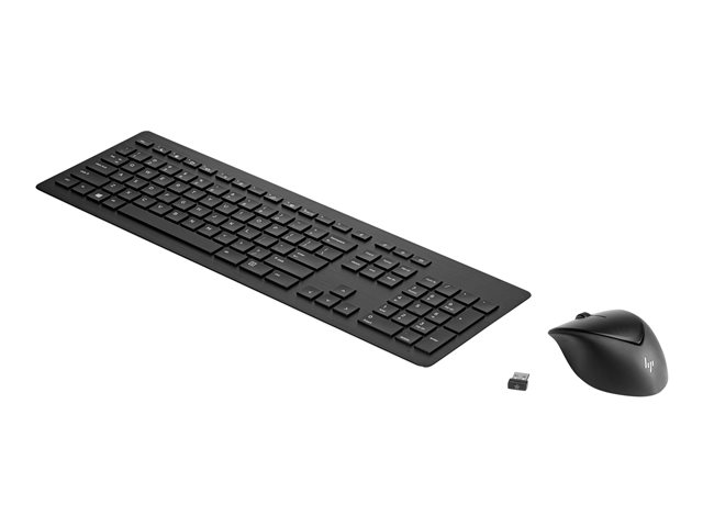 HP Wireless Rechargeable 950MK - Keyboard and mouse set - wireless - 2.4 GHz - Swiss - for Elite Mobile Thin Client mt645 G7, EliteBook 830 G6, Pro Mobile Thin Client mt440 G3
