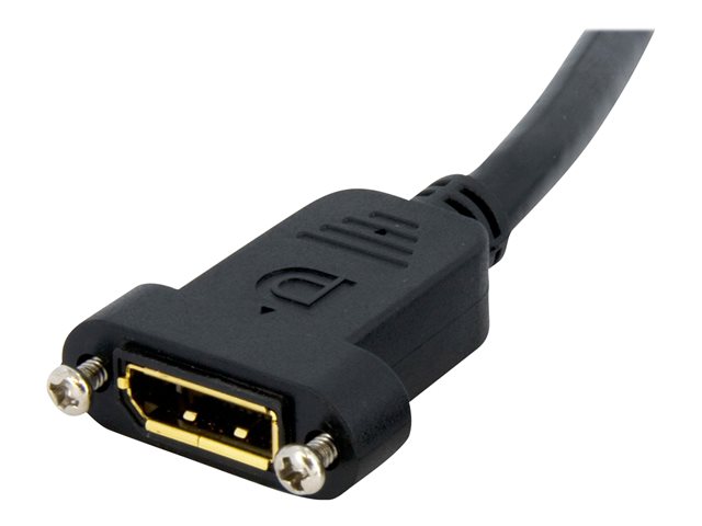 StarTech.com 3 ft. (0.9 m) Displayport Male to Female Cable - Mounting - Latched Connectors - DisplayPort - DP Monitor Cable (DPPNLFM3) - DisplayPort cable - DisplayPort (M) to DisplayPort (F) - 91.4 cm - latched, molded - black - for P/N: CDP2DP141M