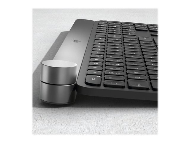 Logitech Craft Advanced with Creative Input Dial - Keyboard - backlit - Bluetooth, 2.4 GHz - Swiss