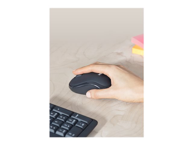 Logitech MK295 Silent - Keyboard and mouse set - wireless - 2.4 GHz - US International - graphite