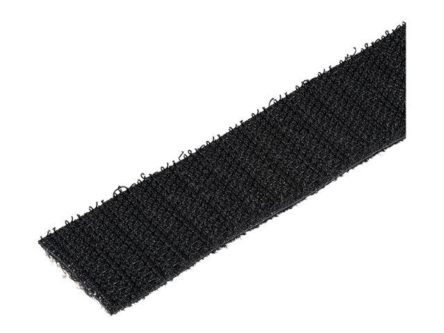 StarTech.com 50ft. Hook and Loop Roll - Cut-to-Size Reusable Cable Ties - Bulk Industrial Wire Fastener Tape - Adjustable Fabric Wraps - Black (HKLP50) - Cable tie roll - 15.24 m - for P/N: HKLP50BL, HKLP50GN, HKLP50RD, HKLP50YW