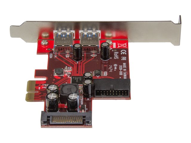 StarTech.com 4 Port PCI Express USB 3.0 Card - 2 Ext & 2 Int (IDC) - SATA Power - USB adapter - PCIe 2.0 low profile - USB 3.0 x 4 - for P/N: ST1030USBM, ST7300USBME