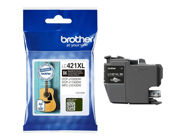 Brother LC421XLBK - High Yield - black - original - ink cartridge - for Brother DCP-J1140DW, DCP-J1800DW, MFC-J1010DW, MFC-J1012DW